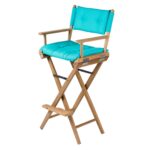 Solid-Teak-Helmsman-Seat-Un-Oiled-Aqua-Cushion