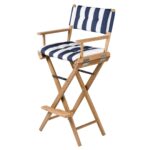 Solid-Teak-Helmsman-Seat-Un-Oiled-Navy-White-Cushion