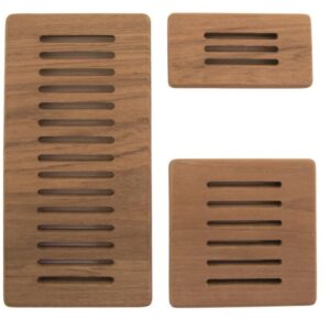 Teak Louvered Vent Insert