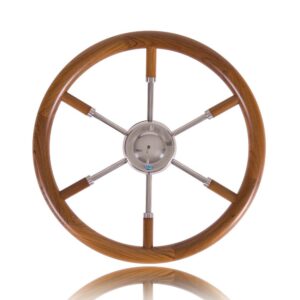 Stazo Solid Teak Steering Wheel - Type 17