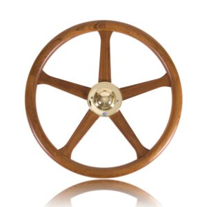 Stazo Solid Teak Steering Wheel - Type 19