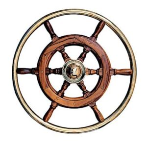 Stazo Solid Teak Steering Wheel - Type 6